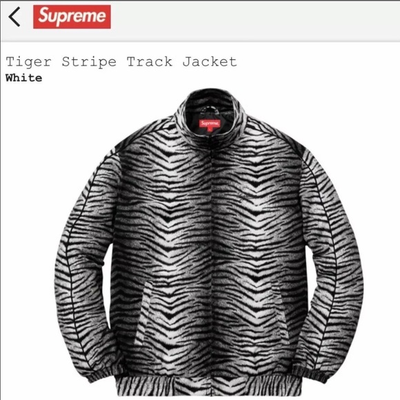 supreme tiger stripe track jacket